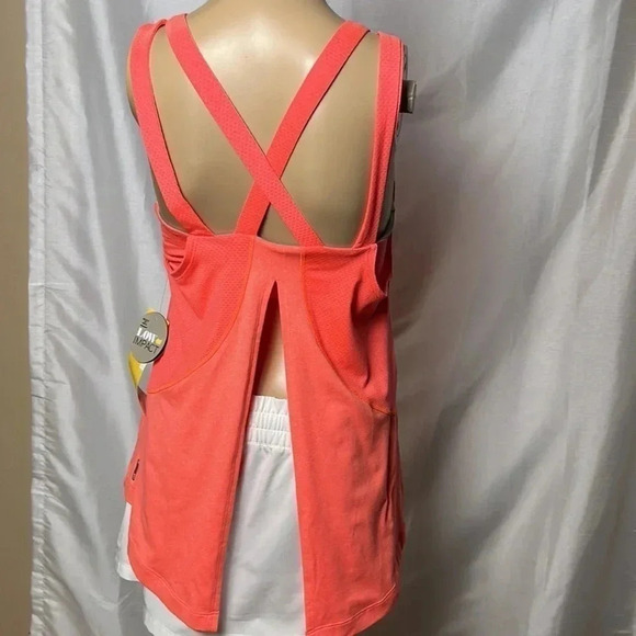 LOLE FAYLINN coral open back racerback tank top , activewear, built in  bra - Picture 3 of 12